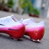  Giày Bóng Đá Cỏ Tự Nhiên Mercurial Vapor 16 Elite Trắng/Hồng FG 