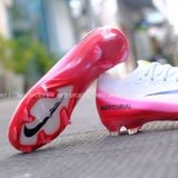  Giày Bóng Đá Cỏ Tự Nhiên Mercurial Vapor 16 Elite Trắng/Hồng FG 