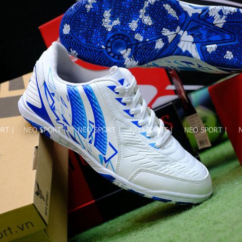  Giày Bóng Đá Futsal Chính Hãng Thái Lan Pan Nitro Trắng/Xanh Bích IC 