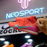  Giày Bóng Đá Cỏ Nhân Tạo Mercurial Vapor 16 Pro Bo Thun Mad Energy Đỏ/Hồng Logo Xanh TF 