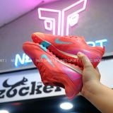  Giày Bóng Đá Cỏ Nhân Tạo Mercurial Vapor 16 Pro Bo Thun Mad Energy Đỏ/Hồng Logo Xanh TF 