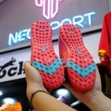  Giày Bóng Đá Cỏ Nhân Tạo Mercurial Vapor 16 Pro Bo Thun Mad Energy Đỏ/Hồng Logo Xanh TF 