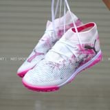  Giày Bóng Đá Cỏ Nhân Tạo Puma Future 8 Ultimate Cổ Cao Trắng/Hồng Hoa Anh Đào TF 