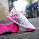  Giày Bóng Đá Cỏ Nhân Tạo Puma Future 8 Ultimate Cổ Cao Trắng/Hồng Hoa Anh Đào TF 