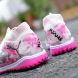  Giày Bóng Đá Cỏ Nhân Tạo Puma Future 8 Ultimate Cổ Cao Trắng/Hồng Hoa Anh Đào TF 
