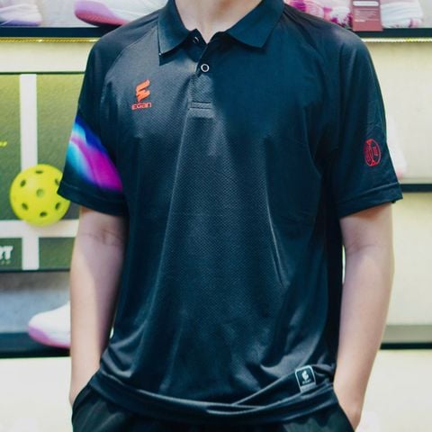  Áo Polo Pickleball Nam Egan Air Đen 