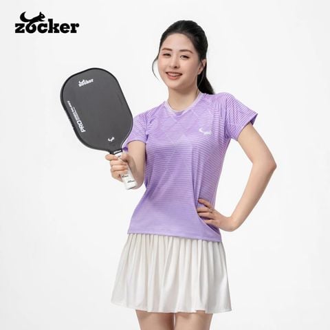  Áo Pickleball Nữ Zocker JAC07 Tím 