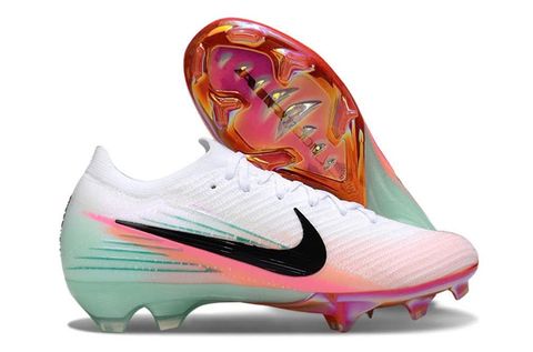  Giày Bóng Đá Cỏ Tự Nhiên Mercurial Vapor 16 Elite Bo Thun Trắng Hồng/Cam FG 