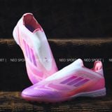  Giày Bóng Đá Cỏ Nhân Tạo F50 Elite Laceless Lamine Yamal Hồng Không Dây TF 