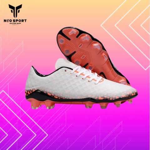  Giày Bóng Đá Cỏ Tự Nhiên Hypervenom Phantom Transform Trắng Đế Cam FG 