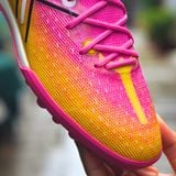  Giày Bóng Đá Cỏ Nhân Tạo Chính Hãng Kelme 5.0 Bo Thun Hồng/Vàng TF - 9521ZX1324 