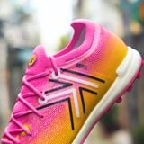  Giày Bóng Đá Cỏ Nhân Tạo Chính Hãng Kelme 5.0 Bo Thun Hồng/Vàng TF - 9521ZX1324 