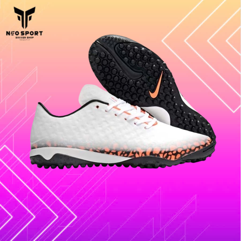  Giày Bóng Đá Cỏ Nhân Tạo Hypervenom Phantom Transform Trắng/Cam Đế Đen TF 