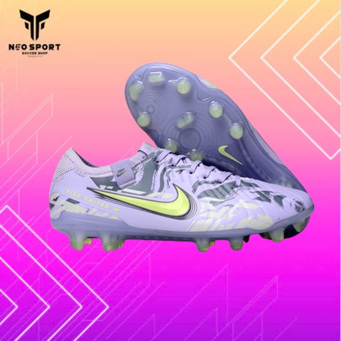  Giày Bóng Đá Cỏ Tự Nhiên Tiempo Legend 10 United Tím/Chuối FG 