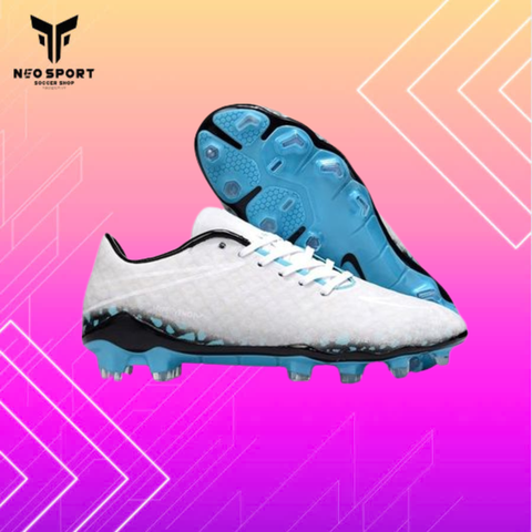  Giày Bóng Đá Cỏ Tự Nhiên Hypervenom Phantom Transform Trắng Đế Xanh FG 