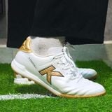  Giày Bóng Đá Cỏ Nhân Tạo Chính Hãng Kelme K-Fighting Trắng/Vàng Đồng TF - 8621ZX1474-123 
