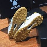  Giày Bóng Đá Cỏ Nhân Tạo Chính Hãng Kelme K-Fighting Trắng/Vàng Đồng TF - 8621ZX1474-123 