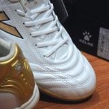  Giày Bóng Đá Cỏ Nhân Tạo Chính Hãng Kelme K-Fighting Trắng/Vàng Đồng TF - 8621ZX1474-123 
