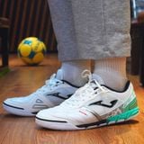  GIÀY BÓNG ĐÁ FUTSAL CHÍNH HÃNG JOMA MUNDIAL IN 2602 - TRẮNG GÓT XANH NGỌC IC 