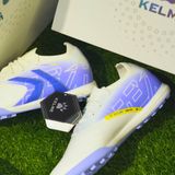  Giày Bóng Đá Cỏ Nhân Tạo Chính Hãng Kelme V-Mach 3.0.4 Bo Thun Trắng/Tím TF - 8621ZX1423 