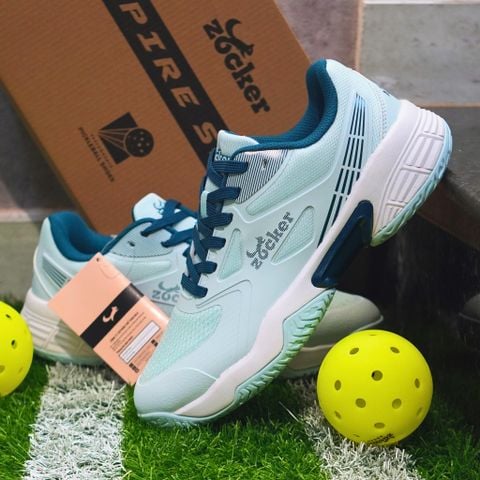  Giày Pickleball Nam Zocker Aspire Speed Xanh Da 