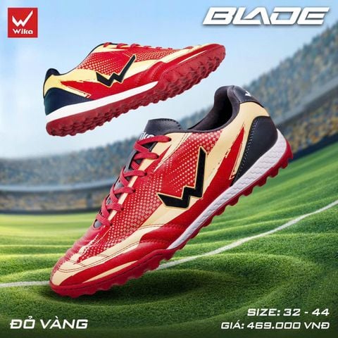  Giày Bóng Đá Chính Hãng Cỏ Nhân Tạo Wika Blade Đỏ/Vàng TF 