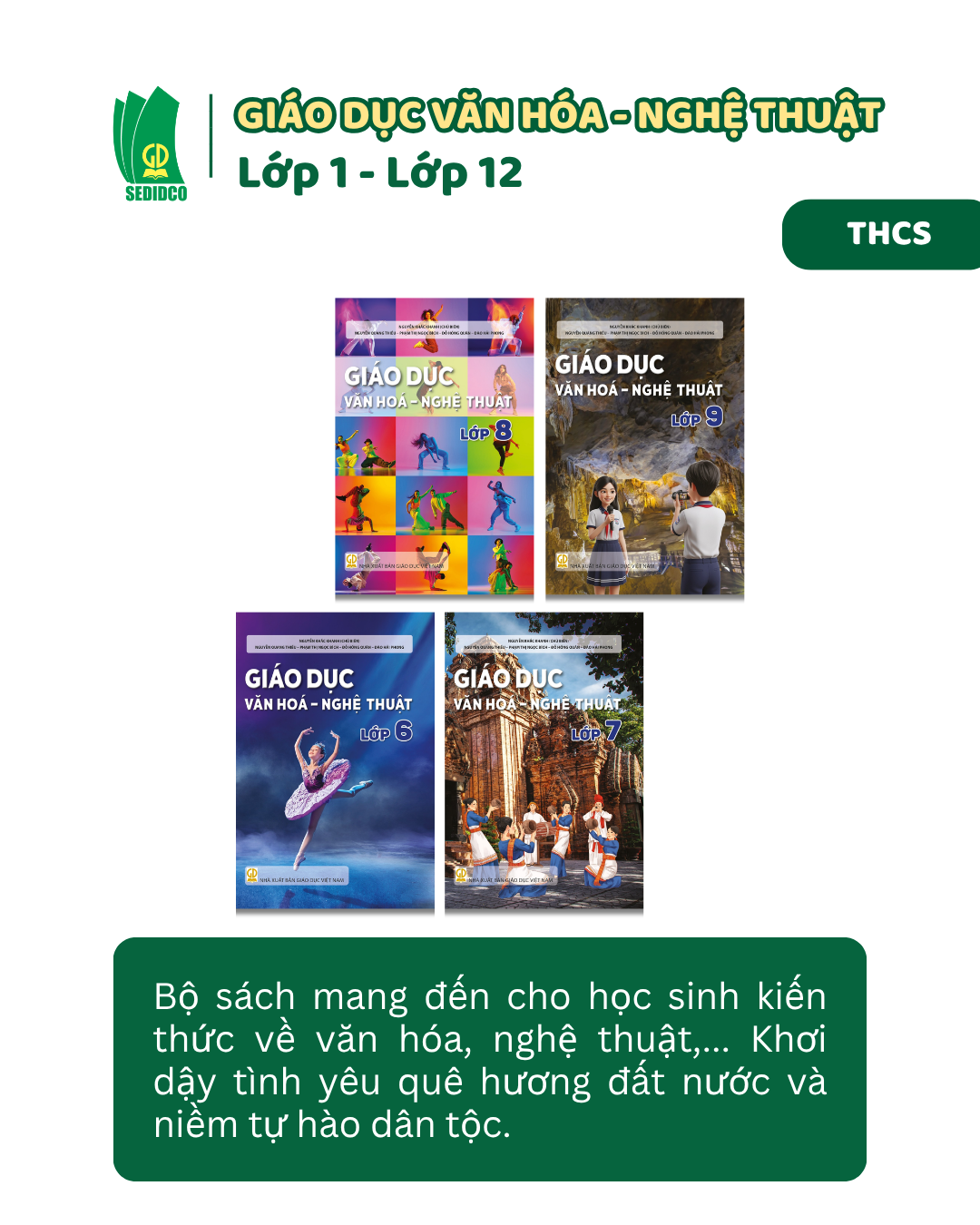  Bộ sách Giáo dục Văn hóa - Nghệ thuật cấp THCS 