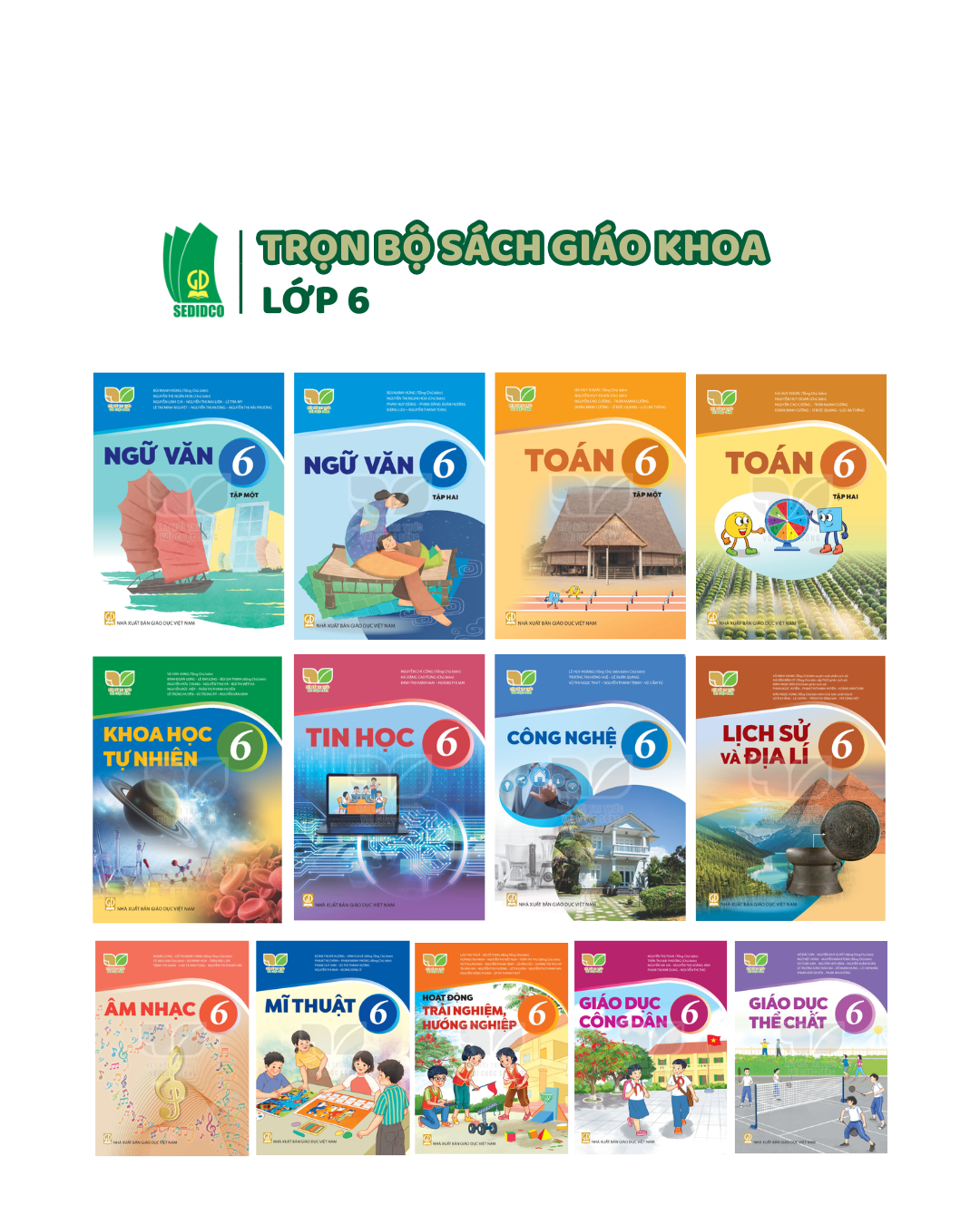  Trọn bộ Sách giáo khoa lớp 6 (Chưa bao gồm sách tiếng Anh) 