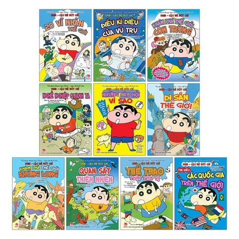 Combo Tủ sách khoa học - Shin cậu bé bút chì (10 cuốn)
