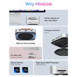  Dock đa năng ORICO MiniLink 8/9/10 cổng tiện lợi (M48P) - HÀNG CHÍNH HÃNG, BẢO HÀNH 24 THÁNG 