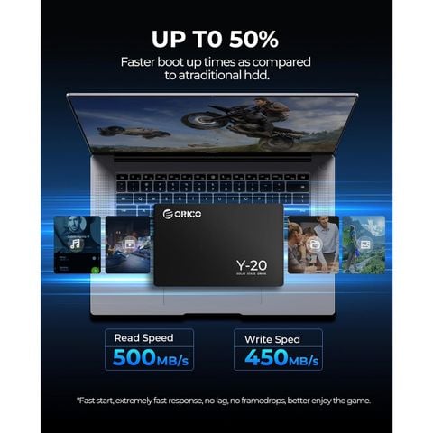  Ổ cứng SSD ORICO 2.5" SATA 3.0 Y20 128GB | 256GB | 512GB - HÀNG CHÍNH HÃNG, BẢO HÀNH 36 THÁNG 