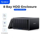  Hộp Ổ Cứng 3.5" 8 Khe Cắm SATA 3 USB 3.0 Type B ORICO NS800U3 Hàng Chính Hãng 