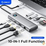  HUB đa năng Type C 10 in 1 sang cổng USB 3.0 ORICO PW11, RJ45 PD 100W 4K 60Hz HDMI - BẢO HÀNH 24 THÁNG 
