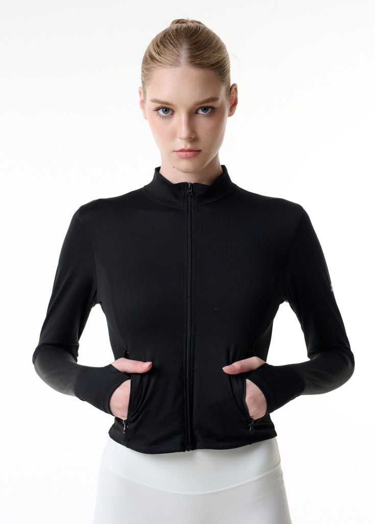 Áo khoác tay dài AMY ZIPPER JACKET Black