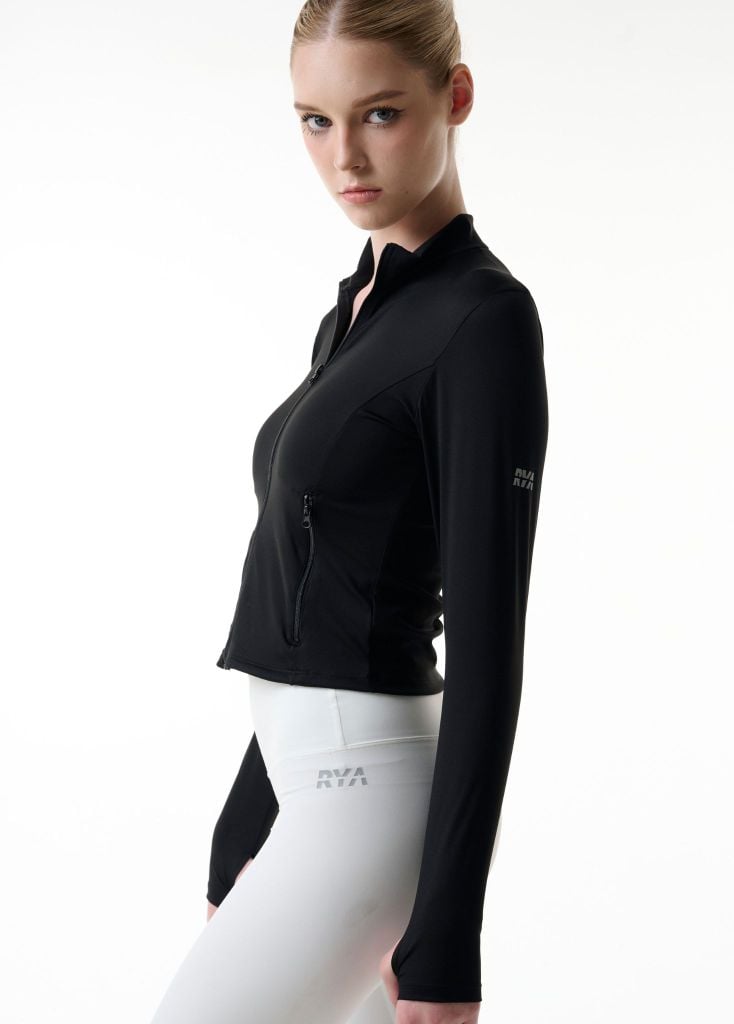 Áo khoác tay dài AMY ZIPPER JACKET Black