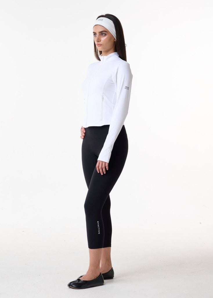 Áo khoác tay dài AMY ZIPPER JACKET White