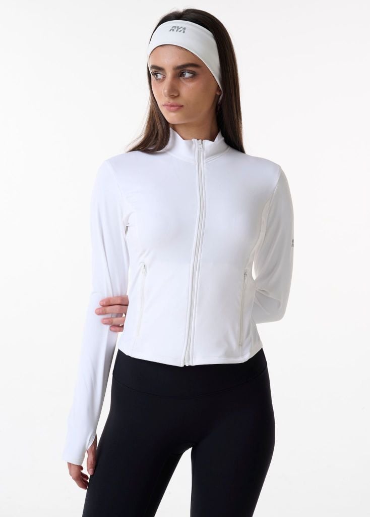 Áo khoác tay dài AMY ZIPPER JACKET White