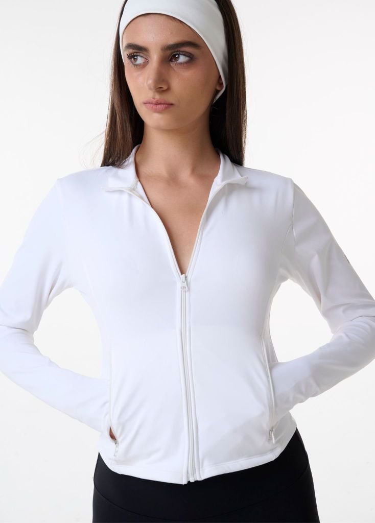 Áo khoác tay dài AMY ZIPPER JACKET White