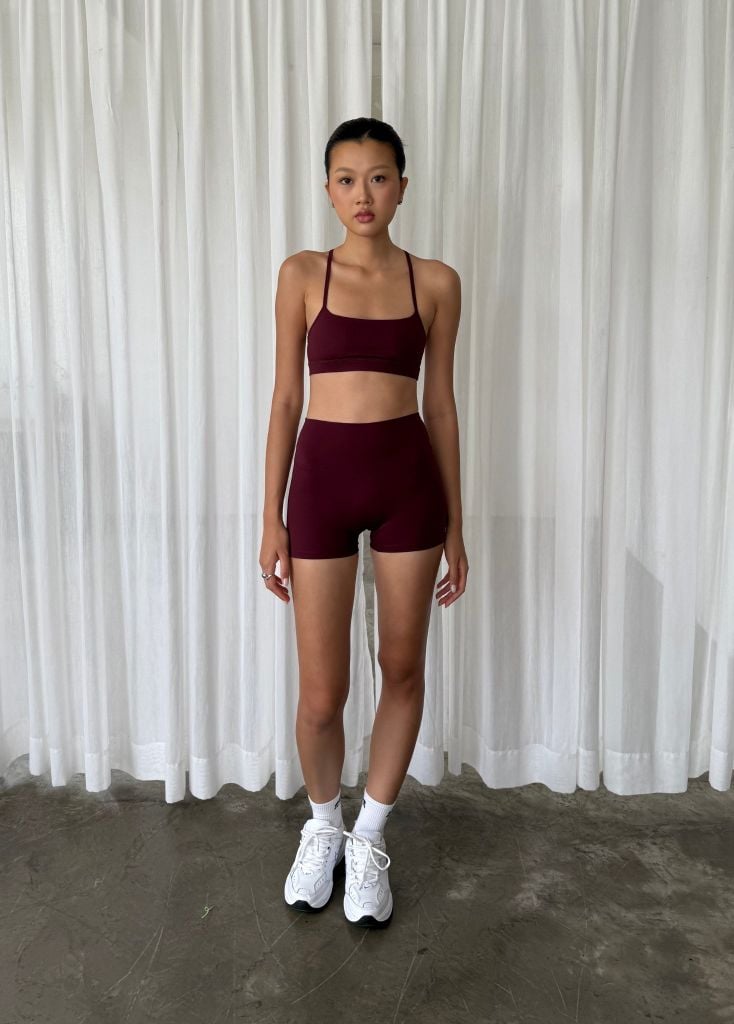 Quần SHORT BIKER Dark Cherry