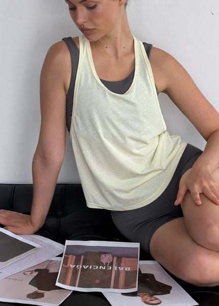  Áo thun BELIEVE TANK Pastel Yellow 