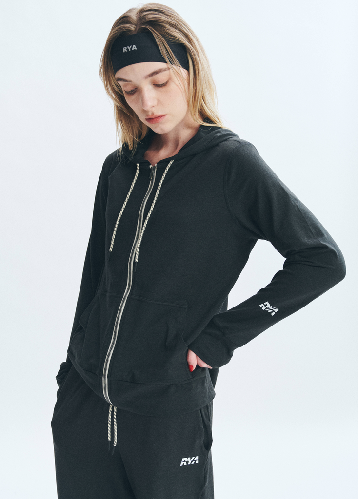 Áo khoác PremRELIEF SUNNY FULL-ZIP HOODIE Heather Black