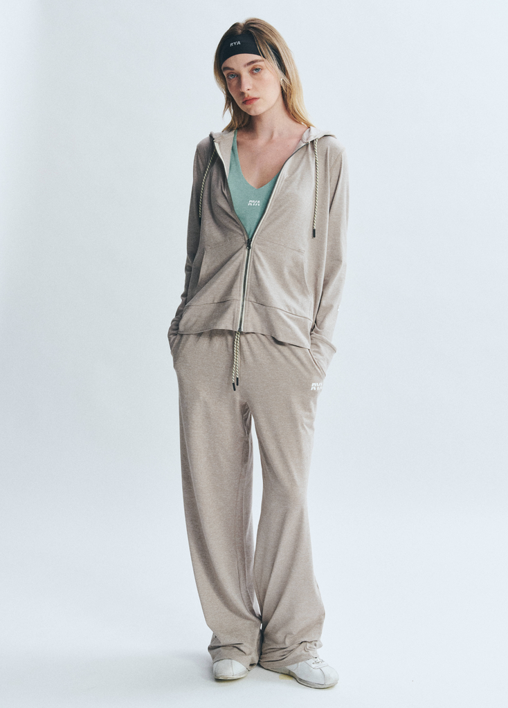 Quần PremRELIEF SUNDAY ON THE GO WIDE LEG PANTS Heather Taupe