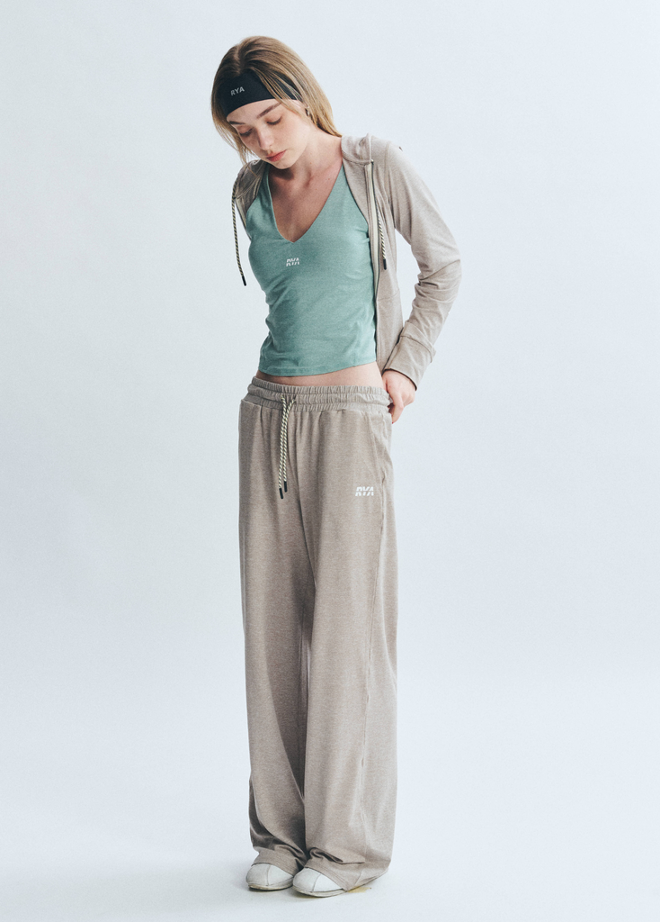 Quần PremRELIEF SUNDAY ON THE GO WIDE LEG PANTS Heather Taupe