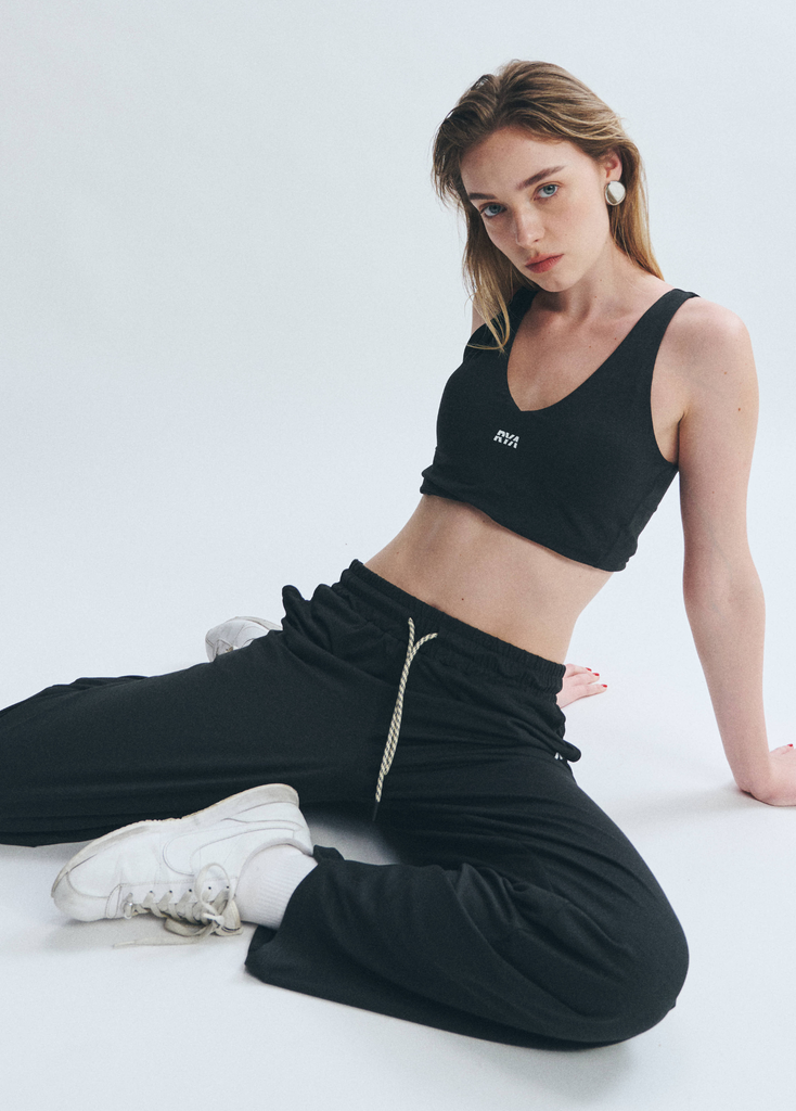 Quần PremRELIEF SUNDAY ON THE GO WIDE LEG PANTS Heather Black