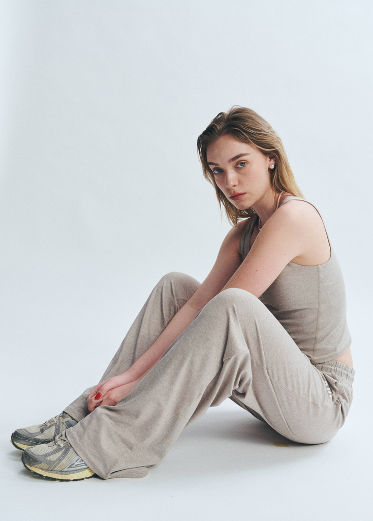 Quần PremRELIEF SUNDAY ON THE GO WIDE LEG PANTS Heather Taupe