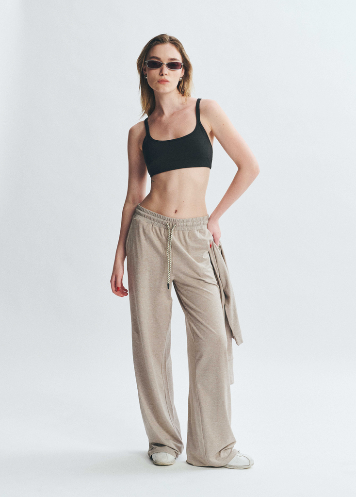 Quần PremRELIEF SUNDAY ON THE GO WIDE LEG PANTS Heather Taupe