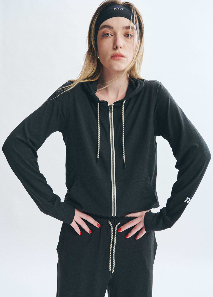Áo khoác PremRELIEF SUNNY FULL-ZIP HOODIE Heather Black