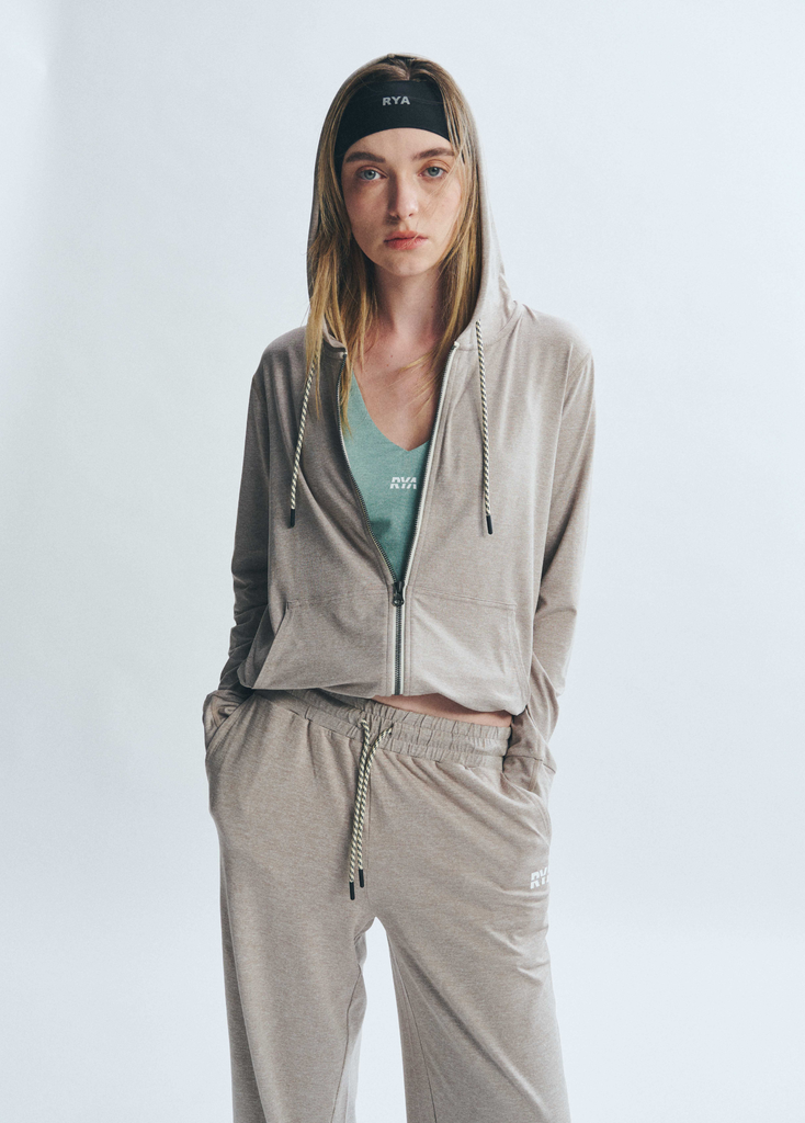 Áo khoác PremRELIEF SUNNY FULL-ZIP HOODIE Heather Taupe