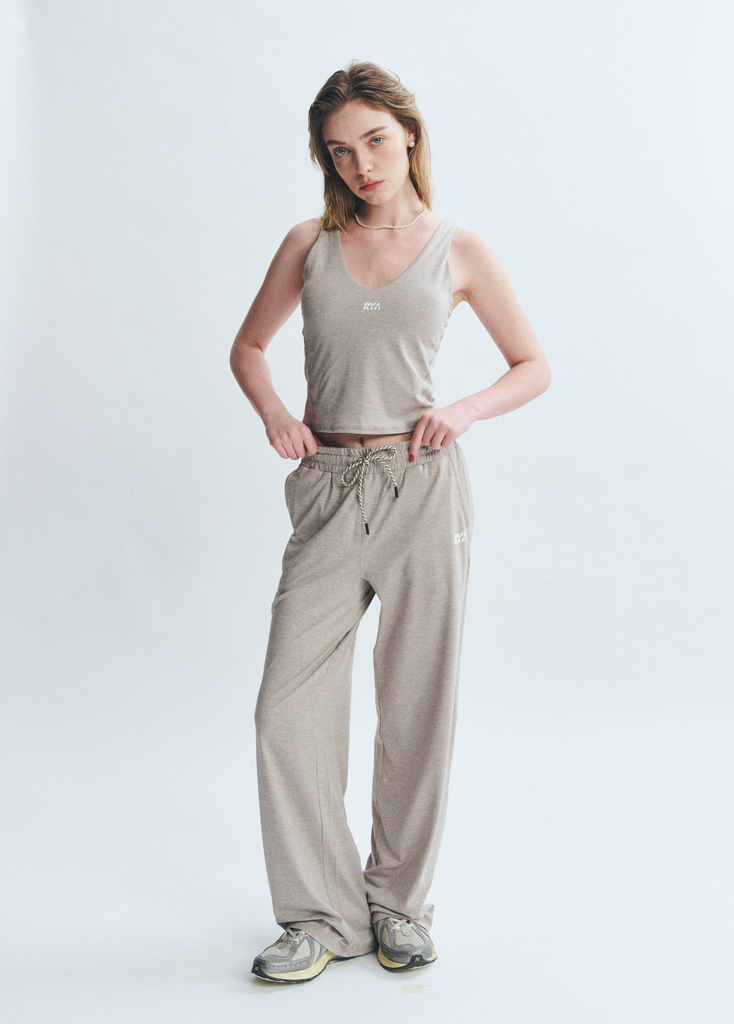 Quần PremRELIEF SUNDAY ON THE GO WIDE LEG PANTS Heather Taupe