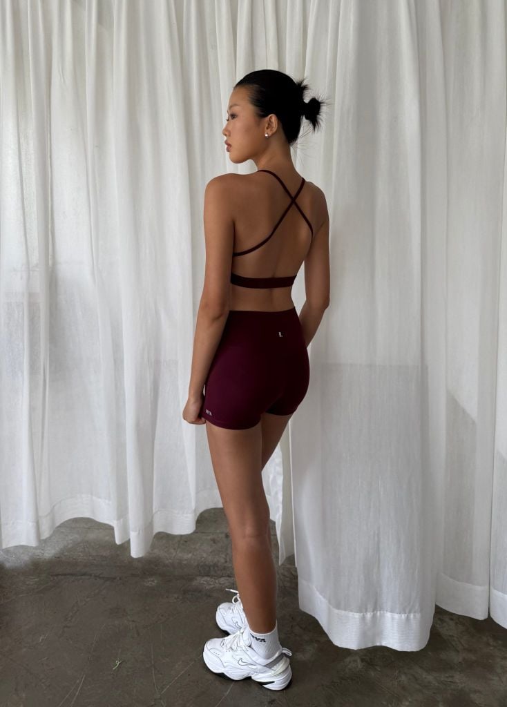 Áo CROSSBACK SPORTBRA Dark Cherry